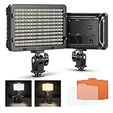 NEEWER 176 LED Videoleuchte Streaming Licht 5600K dimmbar Videolicht Panel mit 1/4 Zoll Gewinde, Key Light für Canon Nikon Pentax Panasonic Sony und andere DSLR Kameras Beleuchtung Fotografie
