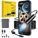 FORKODA Endoskopkamera mit Licht - 1920 HD Inspektionskamera 8 LED Licht Wasserdicht IP67 endoskop für Android and iOS, 5 Meter Flexibles Kabel für Autoreparatur, Lüftungsrohre, Kanalinspektion