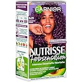 Garnier Nutrisse Pflegende Intensivtönung mit nährenden Fruchtölen, Coloration mit 8 Wochen Halt, Farbsensation Haarfarbe, 5.21 Intensives Violett