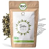 BIO DETOX TEE ZUM ABNEHMEN 150g | Heiß & Eistee | Loser Tee auf Basis von grünem Tee und Mate aus kontrolliert biologischem Anbau | Entgiftungskur 30 Tage