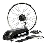 SHIMOST 28 Zoll 700C E-Bike Umbausatz Conversion Kit 36V250W Frontmotor mit 36V15,6Ah Li-ion Batterie Akku für Vorderrad, Integrierte Controller, LCD Anzeige, PAS Sensor