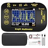 BSIDE Digital Multimeter Messgerät 20000 Zähler mit Aufzeichnungsmodus Taschenmultimeter TRMS Wiederaufladbar 1000V mit Farb-LCD und Standfuß, Spannung Millivolt AC Peak Kapazität Temperatur Messen