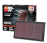 K&N Motorluftfilter 33-3005: Hochleistung, Abwaschbar, Ersatzfilter, Erhöhte Leistung, 2012-2024 (Golf, Tiguan, Passat, Polo, A3, Q2, S3, TT, Ateca, Leon, Laroq, Octavia)