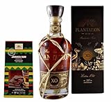 Plantation Extra Old 20th Anniversary Rum + 1 Tafel gefüllte Schokolade mit Jamaica Rum