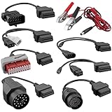 AUTOUTLET 8er Adapter Set, Universal Auto OBD2 OBD1 Diagnosegerät Diagnose Adapter Kabelsatz, Diagnoseadapterkabel OBD Diagnoseadapter kompatibel mit VW Audi BMW Opel, für AutoCom Delphi CDP+ DS150Er
