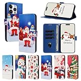 Handyhülle für Samsung Galaxy A52/A52S 5G Hülle Leder Sturzschutz Kratzschutz, PU Leder Flip Schutzhülle für Samsung Galaxy A52/A52S 5G Case Klappbar Ständer Kartenfach Wallet Klapphülle,Weihnachten-4