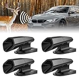 VBGURR 4 Stück Soundgenerator Auto, Wildwarner Für Auto, Auto Deer Whistles, Hirschpfeifen für Auto Zubehör(Schwarz)