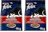FELIX Countryside Sensations Katzenfutter trocken, mit Rind und Huhn, 2er Pack (1 x 4kg)