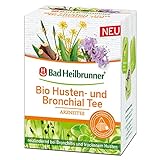 Bad Heilbrunner Bio Husten- & Bronchial - Arzneitee im Pyramidenbeutel - Spitzwegerich, Thymian & Fenchel - reizlindernd bei Bronchitis, trockenem Husten & Erkältungen (4 x 12 Pyramidenbeutel)