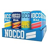 NOCCO BCAA Energy Drink – zuckerfrei, vegan Energy Getränk mit Koffein, Vitaminen und Aminosäuren – Pfirsichgeschmack, 24 x 330ml inkl. Pfand (Mix Summer Edition)