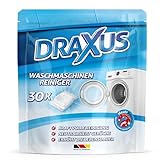 DRAXUS 30x Waschmaschinenreiniger Tabs im Vorratspack I Kraftvoller Reiniger entfernt Ablagerungen, Gerüche & Kalk | Sorgt für Glanz und Sauberkeit