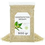 Gerösteter Sesam 900 gr - Sesamkörner - Sesamsamen - Sesame Seeds - Sushi Sesam - Sesam in Lose (900 gr, Gerösteter Sesam)