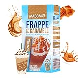 MASSIMO Frappé Karamell 16 x 250g Vorteilspack (160 Sticks á 25g) - Köstliches Instant Getränkepulver mit Instant-Kaffee, koffeinhaltig, schnelle Zubereitung