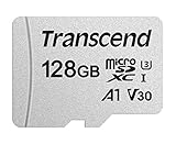 Transcend Highspeed 128GB micro SDXC/SDHC Speicherkarte (für Smartphones, etc. und Digitalkameras) / 4K, U3, V30, A1, UHS-I – TS128GUSD300S