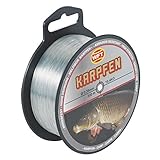 WFT Zielfisch Karpfen 300m 0,35mm 10,4kg grau - Angelschnur zum Angeln auf Karpfen, Monofil Schnur zum Karpfenangeln Karpfenschnur