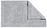 Erwin Müller Badematte, Badteppich Uni Serie Stuttgart - extra dick, hohe Saugfähigkeit, 100% Baumwolle - Größe 70x120 cm hellgrau