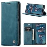 Mosoris Handyhülle für Huawei P30 Lite Hülle Leder Flip Wallet Stoßfeste Schutzhülle Klapphülle für Huawei P30 Lite Hülle Kartenfach Ständer Kameraschutz Klappbar Lederhüllen Cover Case, Grün
