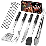 Maywe Tanso Grillbesteck Set Profi Edelstahl Grillzubehör Grillwerkzeug fürs Grillen und Kochen BBQ Grillset für Geschenk für Männer Frauen Geschenk