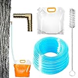 Maple Harvest Kit Set - Maple Sap Taps | Ahornsirup-Kitkit, Ahornsirup-Kit-L-förmiges Tipps Design mit Sammelbeuteln und frostresistenten Schläuchen für Birkenwasserernte, Winterüberleben