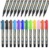 VEGOATY porzellanstifte spülmaschinenfest，12 Farben Wasserfester porzellanstift 1.0-3.0mm Tassen Bemalen set keramik stifte für Glas,Stein, Tassen Keramik Mustern & Designkreationen
