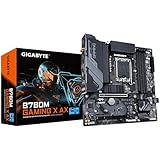 GIGABYTE B760M Gaming X AX Mainboard – Unterstützt Intel Core 14. Gen CPUs, 8+1+1 Phasen VRM, bis zu 7600 MHz DDR5, 2xPCIe 4.0 M.2, Wi-Fi 6E, 2.5GbE LAN, USB 3.2 Gen 2