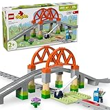 LEGO DUPLO Town Eisenbahnbrücke und Schienen – Erweiterungsset, Geschenk für Kleinkinder ab 2 Jahren, Set zum Bauen und Umbauen, entwicklungsförderndes Spielset für Vorschulkinder, Lernspielzeug 10426
