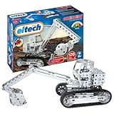 Eitech 00087 Metallbaukasten - Bagger I, Modellauto mit 170 Bauteilen, Baustellenfahrzeug, Modellauto Bausatz, Konstruktionsspielzeug für Kinder ab 8 Jahren