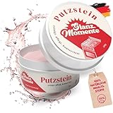 GLANZMOMENTE ® Putzstein - 300g - Inkl. Handschwamm - Universalstein - Universalreiniger - Für Küche, Bad, Fenster, WC und mehr - Made in Germany (3)
