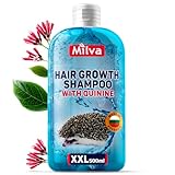 Milva Chinine Shampoo gegen Haarausfall 500ml | für besseres Haarwachstum, Haarausfall-Shampoo für Männer und Frauen, Haarwuchsmittel Haarshampoo mit Chinin, Haarpflege für mehr-Haare auf dem Kopf