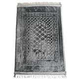 Roland Germany Gebetsteppich weich Islam Seccade Sejjade Namazlik Islamic Prayer Rug 80x120 cm (Grau)