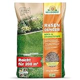 Neudorff RasenDünger Moos- & UnkrautStopp – Rasendünger mit Eisen und Kalium sorgt für einen dichten, grünen Rasen ohne Moos und Unkraut, 10 kg für 200 m²