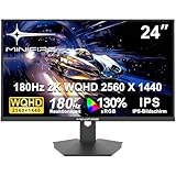 Minifire Gaming Monitor 24',180 Hz, WQHD(2560 x 1440),Nano IPS, OD 1ms, HDR, 130% sRGB, AMD FreeSync+,Motion Blur Reduction Technologie, VESA(75 x 75 mm) - Schwarz MFG24X5Q