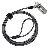 CaLeQi Laptopschloss Notebook Lock Computer Lock Kombination Kabel Lock mit 4 Digit Passwort Schutz Kombination Kabel Lock 2m Länge