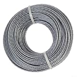15 m Mähfaden Ersatz für DRAHT Rasentrimmer passend für verschiedene EasyGrassCut und UniversalGrassCut Trimmer (2,0 mm 15 Meter)