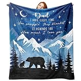 Paayna Flanell-Überwurfdecke, Geschenk für Vater von Tochter, Sohn, für Papa, Geburtstagsideen, Bär, Väter, Geschenk für Männer, Bergwald, weiche Bettwäsche, Sofa-Decken, 127 x 152,4 cm