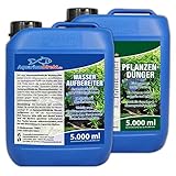 AquariumDirekt Wasseraufbereiter & Pflanzendünger Spar-Set 2 x 5 Liter (Wasseraufbereiter und Pflanzenpflege für Ihr Aquarium - Nährstoffe, Spurenelemente)