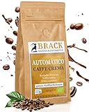 Brack Automático Caffè Crema - Ganze Kaffeebohnen 500g für Kaffeevollautomaten - bio-zertifiziert & regional geröstet - Arabica & Robusta aus ökologischen Anbau - wiederverschließbar mit Aromaventil