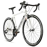 Bergsteiger Tourmalet 28 Zoll Rennrad, Aluminium Gravelbike mit 14 Gang-Schaltung, Gewicht nur 11 kg, Gravel Bike geeignet für Herren & Damen ab 170 cm