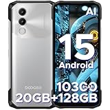 DOOGEE Blade 20 Android 15 Outdoor Handy Ohne Vertrag 10300mAh, 20GB+128GB/2TB Outdoor Smartphone Ultradünn 15,8mm, 6.6' HD+ IPS Punch Display, 16MP Kamera, DREI Kartenfächer/ IP68/ NFC/GPS/Face ID