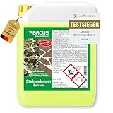 ABACUS® Steinreiniger Extrem, intensiver Steinreiniger für außen mit Sofortwirkung, entfernt sofort Schmutz, Grünbelag, Flechten & Algen in Minuten, Steinreiniger Intensiv außen 5 Liter