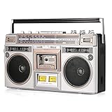 Tragbare Kassetten-Boombox mit CD-Band-Player, klassischer 80er-Jahre-Stil, AM/FM-Radio, SD/USB-Eingang, kompakt für Familientreffen und Reisen
