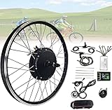 48V 250/350/500/1000/1500W E-Bike-Umbausatz Hinterrad, Elektrofahrrad-Umbausatz, LED900S-Display, 20'/24'/26'/27,5'/28'/29'/700C Radgröße, Leistungsstarker Hinterradnabenmotor-Bausatz, 500W-20in