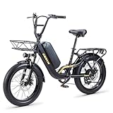 VOZCVOX E Bike Herren Damen 20 Zoll Ebike Elektrofahrrad Für Erwachsene Fat E-Fahrrad Mit 48V15AH Lithium-Akku,7-Gang-All-Terrain Ebikes 25km/h,Reichweite Bis Zu 45-60 Km R8SE