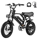 VDL A13 E Bike Elektrofahrräder-Ebike mit 36V 13Ah Batterie, E-Bike 16 * 3.0 Zoll Fat Tire, Off-Road Mountainbike für Lange Reichweite bis 35/60km mit LCD-Display