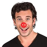 Boland 42057 - Clown Nase mit Gummiband, Set mit 6 Stück, Kostüm Zubehör, Accessoire für Faschingskostüme, die Mottoparty oder den JGA