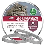 RoamRover 2er-Pack Flohhalsband & Zeckenhalsband für Katzen, Mit Natürlichen ätherischen Ölen, Qasserdicht & Verstellbar, Für Kätzchen ab 8 Wochen, Sicher & Chemiefrei