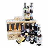 Bavariashop | Bier-Geschenk 'Männer-Handtasche' | 12 verschiedene bayrische Biersorten in der Bierbox als Probierset | Bier-Tasting-Set für Männer