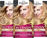 Palette Intensiv Creme Coloration 9-5/400 Naturblond Stufe 3 (3 x 115 ml), Permanente Haarfarbe für eine leuchtende, langanhaltende Farbe, 100 % Abdeckung grauer Haare