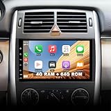 Android Autoradio für Benz W169 W245 B16 B170 B180 B200 W639 Vito Viano W906 Sprinter Bildschirm Carplay Android Auto, GPS Navigation, Bluetooth, FM Radio, SWC, Rückfahrkamera, [4G RAM 64G ROM]