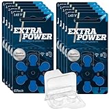120x Extra Power Gr. 675 Blister Hörgerätebatterien PR44 Blau 24600 + Aufbewahrungsbox